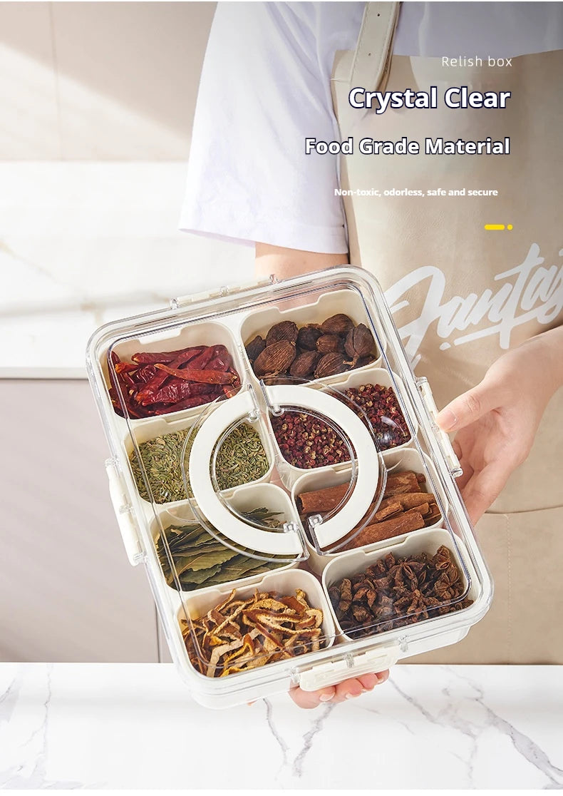 8-Grid Divided Snack Storage Box