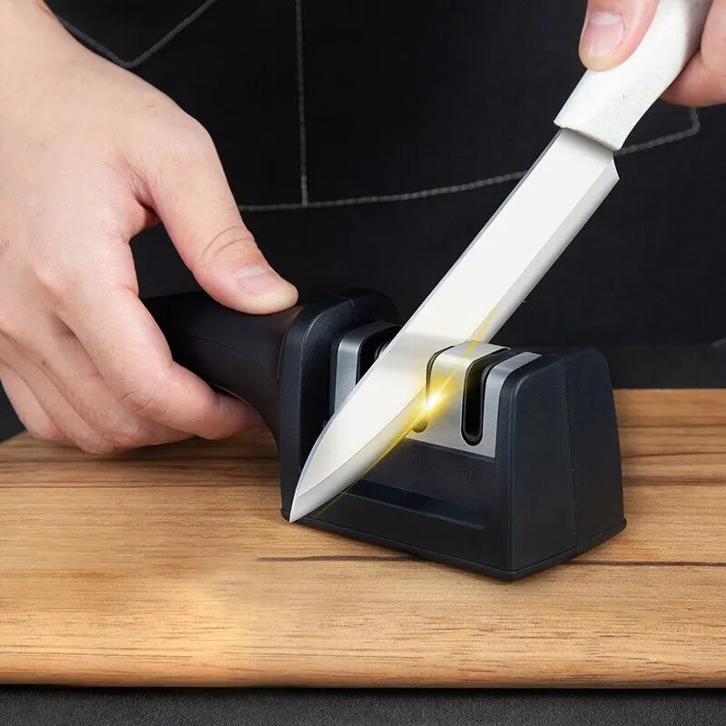 3 Stage Kitchen Knife Sharpener Handheld Manual Sharpening Stone Repair Tool
