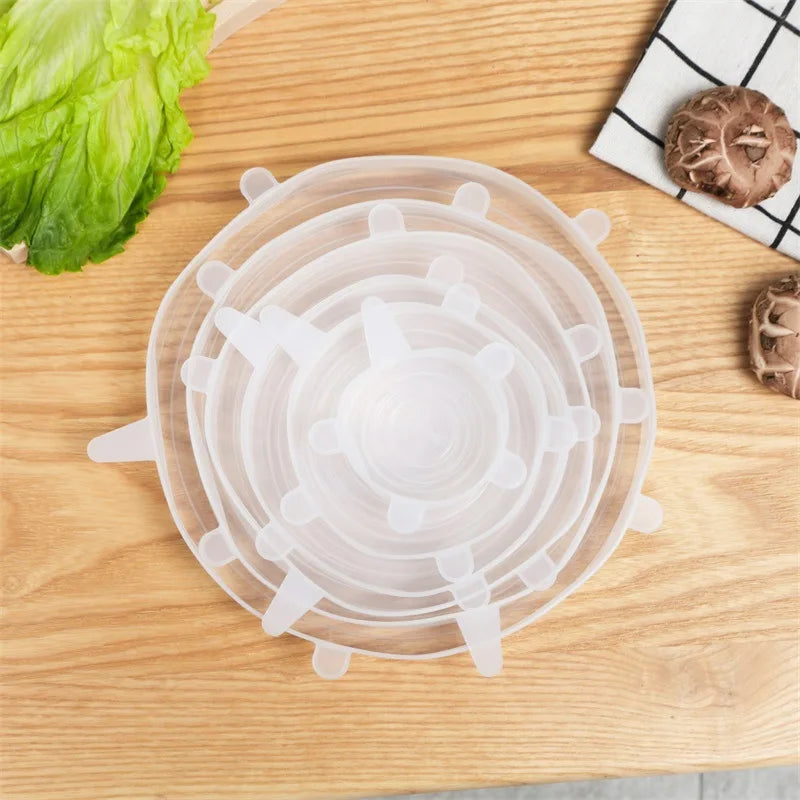 Reusable Silicone Stretch Lids Food Covers Universal Bowl Pots Storage Caps