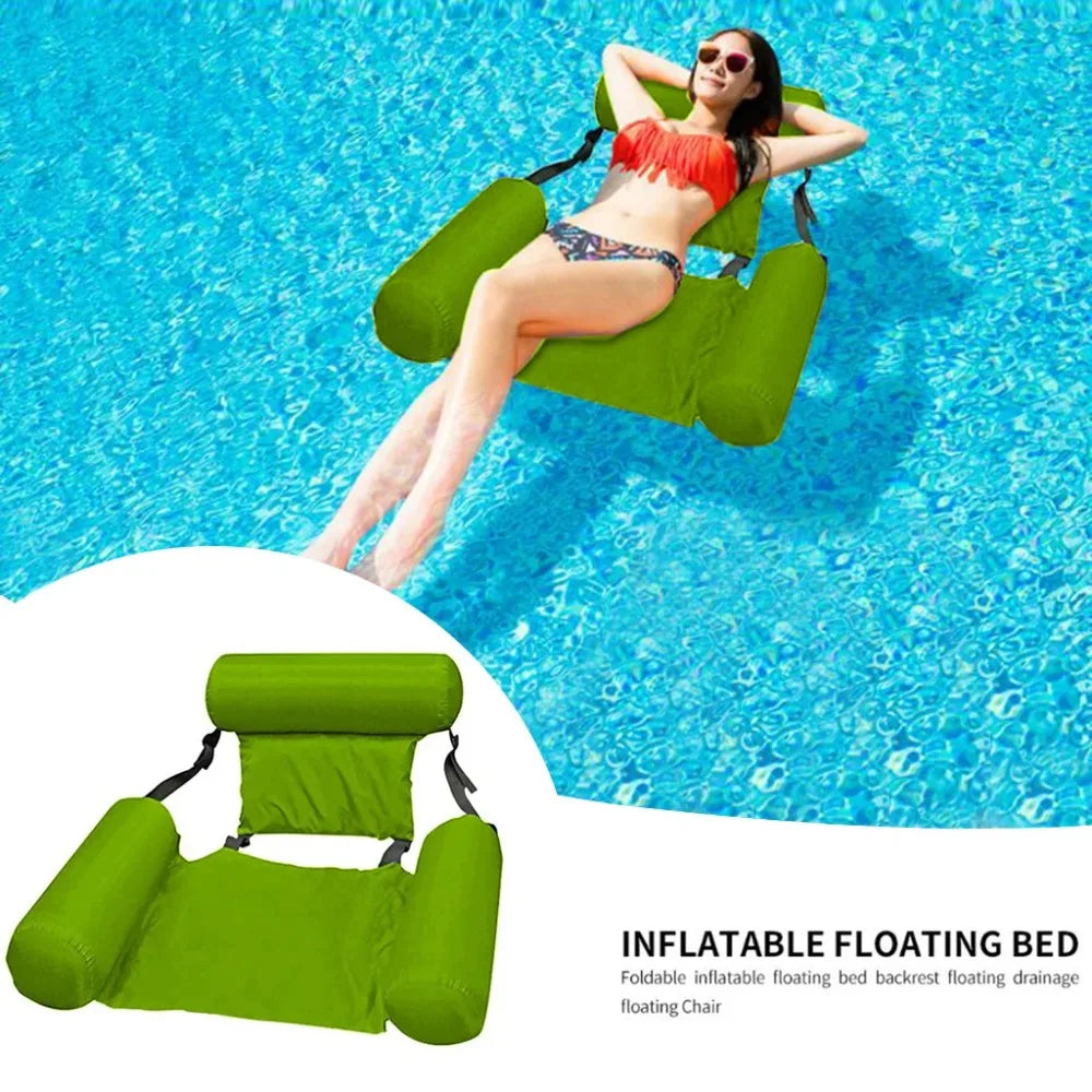 1Pc 100×120cm Inflatable Mattresses for Water Fun Swimming Pool Hammock Lounge Chairs Water Sports Pool Floats Beach Accessories