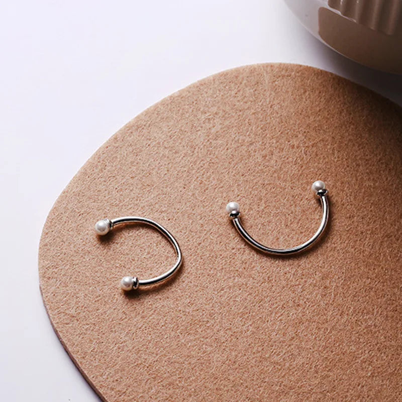 925 Sterling Silver Pearl Smile Adjustable Ring