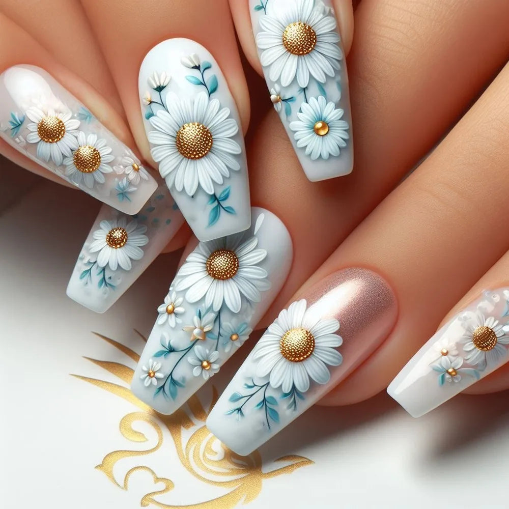 24pcs Simple French Press on Nails Tips Love Stripe Design Short Square False Nails Woman Acrylic Full Cover Nail Art Fake Nail