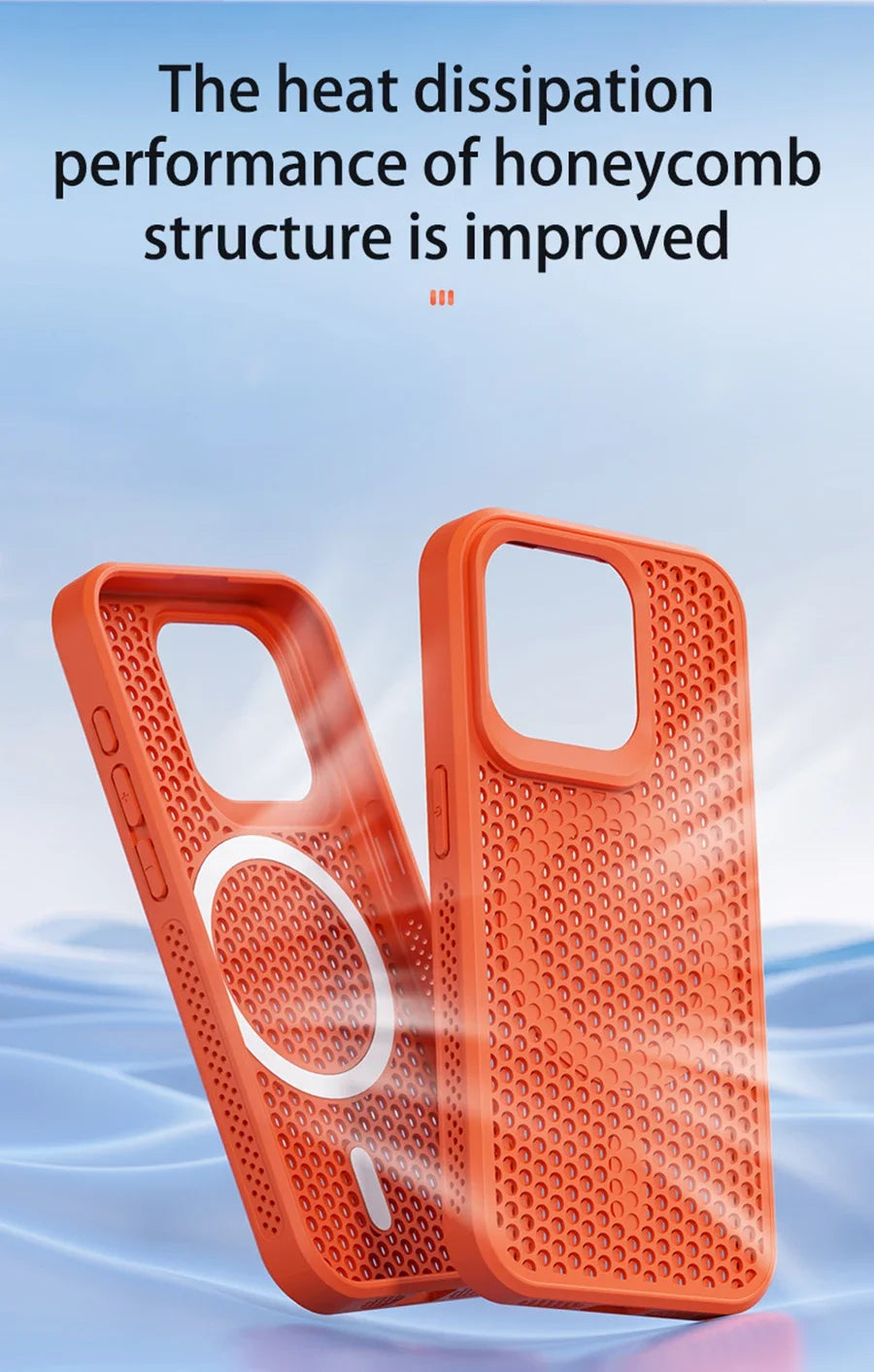 MagSafe Cooling Case for iPhone – Breathable Mesh Hard Cover