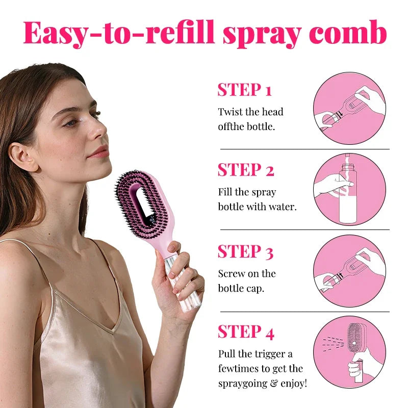 2-in-1 Spray Bottle Scalp Massage Comb