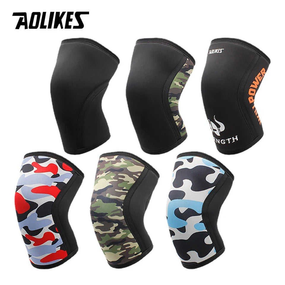 AOLIKES 7mm Neoprene Knee Pads – Compression Support for Gym & Weightlifting