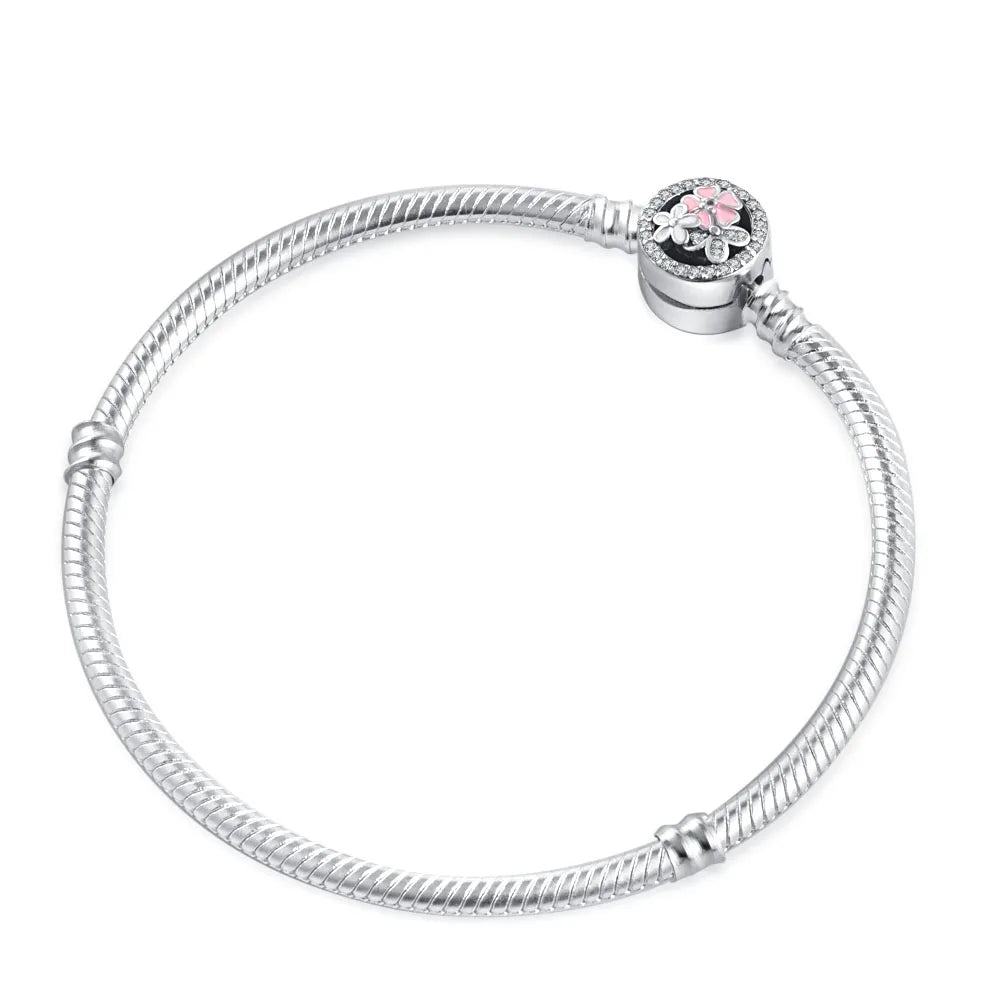 Hot Selling 925 Silver Flower Shaped, Heart Shaped, Butterfly Bracelet, Suitable For European Women's Fashionable Luxury Jewelry