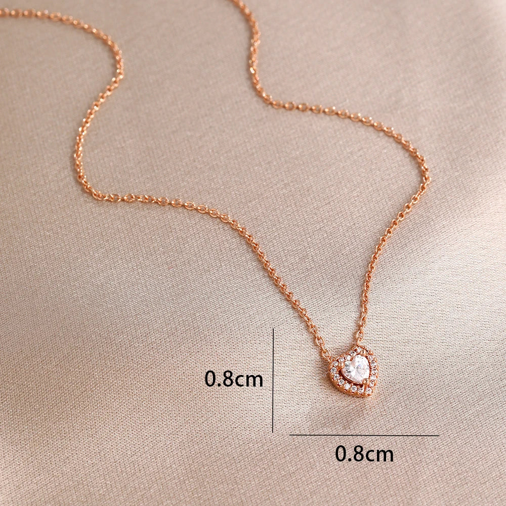 925 Sterling Silver Colorful Heart Necklace 2026