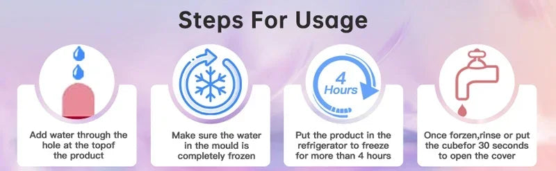 Ice Face Roller – Silicone Ice Cube Facial Massager for Puffy Eyes, Pore Tightening & Skin Refresh