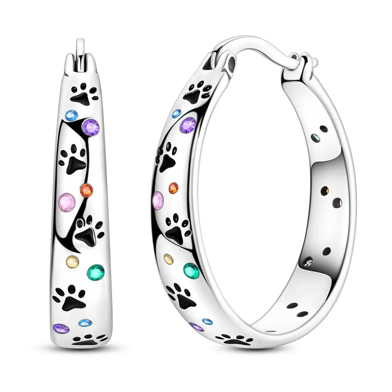 925 Sterling Silver Hoops Earrings Hypoallergenic Hoops Earrings With Zirconia Fashion High Quality Jewelry for Women Girls