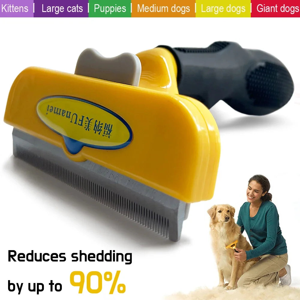 Pet Grooming Brush for Dogs & Cats – Hair Removal & Massage Comb Tool