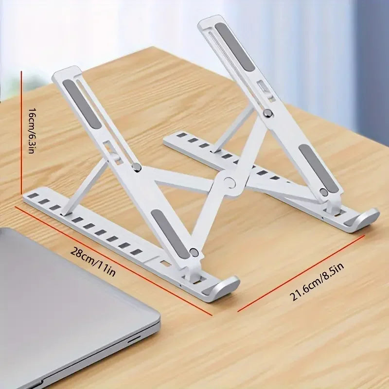 Adjustable Laptop Stand Foldable Portable – Ergonomic Notebook & Tablet Holder for MacBook, iPad & Laptops