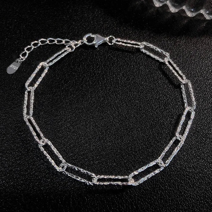925 Sterling Silver Crystal Adjustable Knot Bracelet
