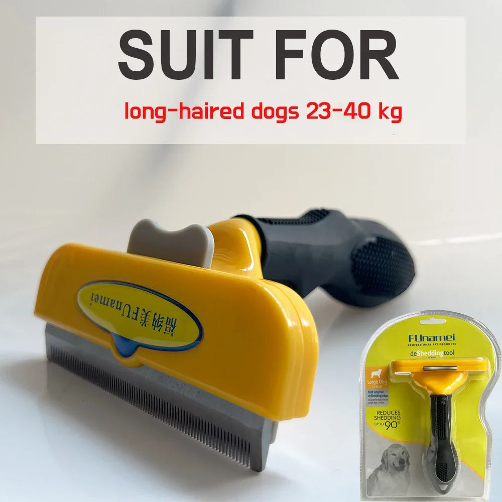Pet Grooming Brush for Dogs & Cats – Hair Removal & Massage Comb Tool