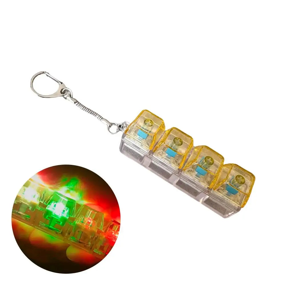 LED Keyboard Fidget Keychain – Clicker Stress Relief Toy
