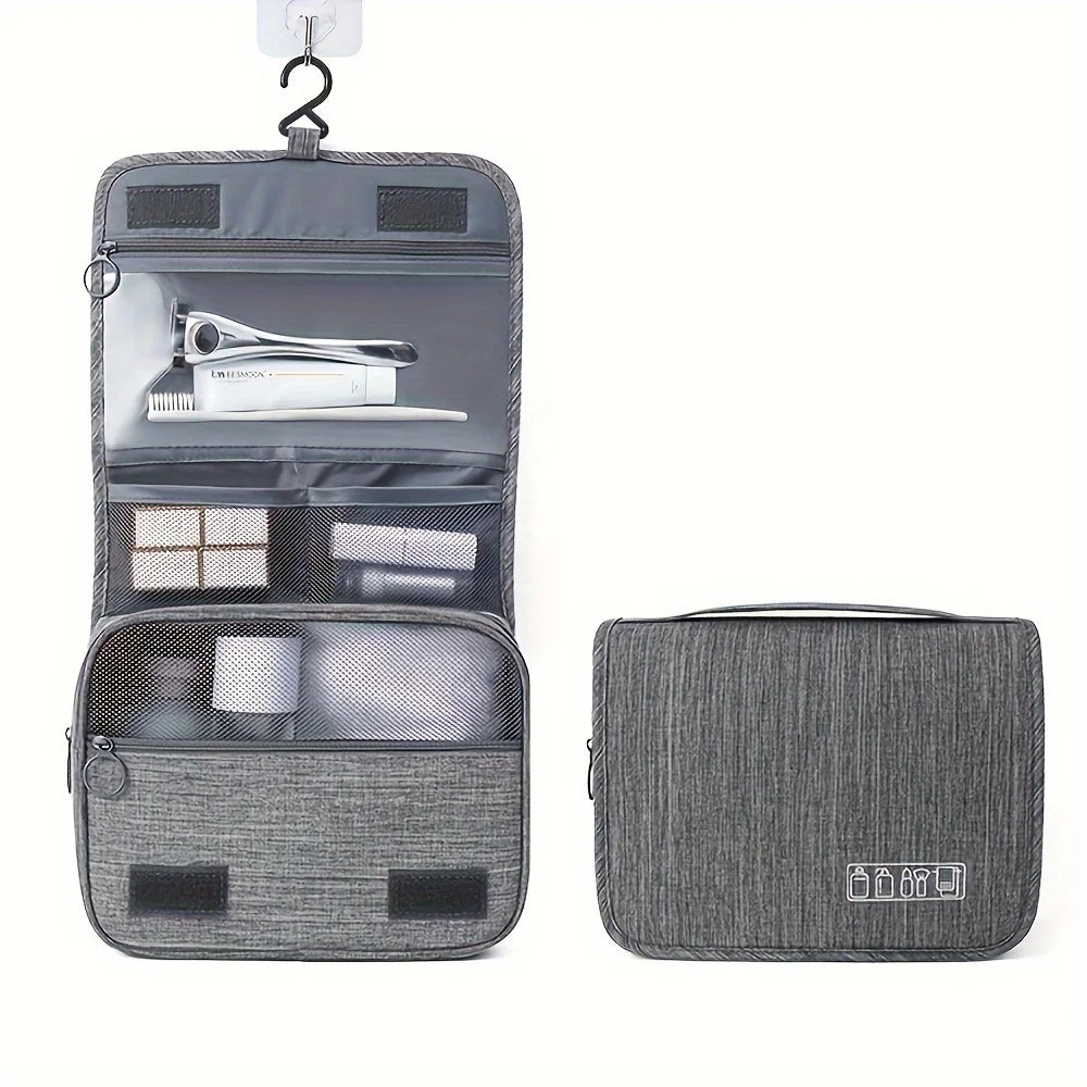Oxford Fabric Cosmetic Organizer Bag Zipper Toiletry Pouch Travel Essentials