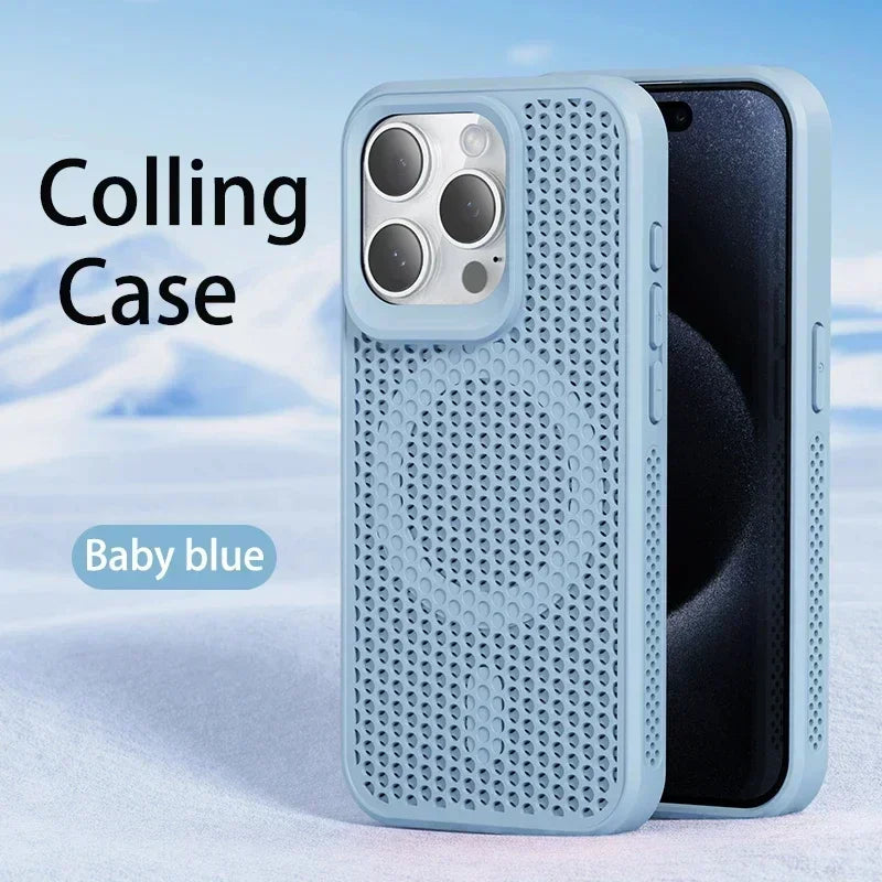 MagSafe Cooling Case for iPhone – Breathable Mesh Hard Cover