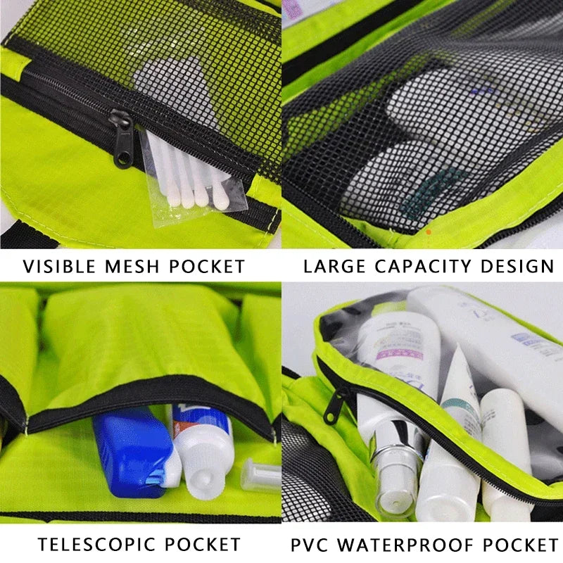 Large Waterproof Hanging Toiletry Bag – Travel Organizer for Men & Women Cosmetic & Bathroom Kit