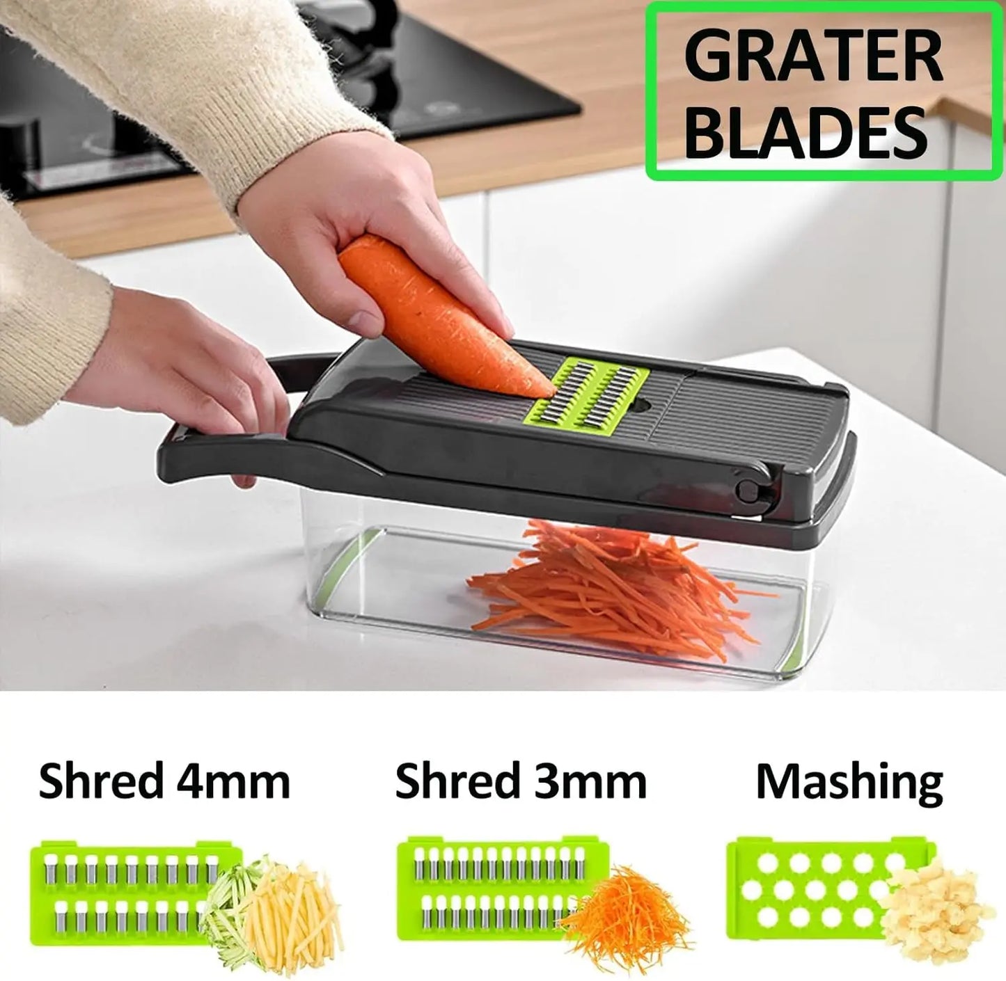 16-in-1 Multifunctional Vegetable Chopper | 8-Blade Professional Kitchen System