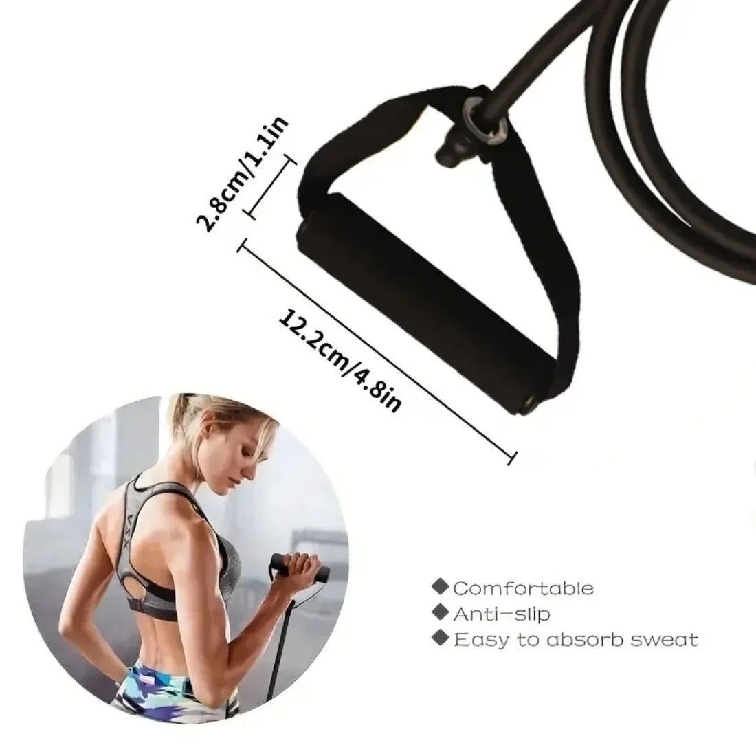 Resistance Bands with Handles – Full Body Strength Training Home Gym Set for Men & Women