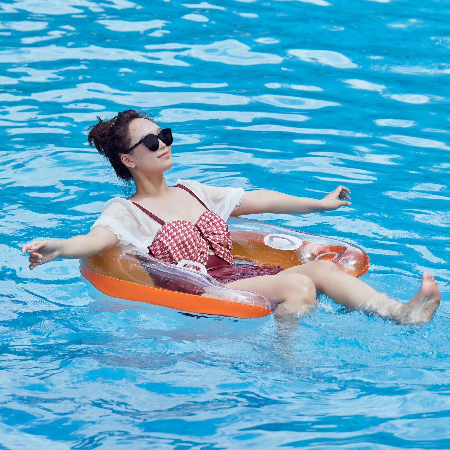 Rooxin Inflatable Pool Float Stick - Multi-Use Swimming Circle & Water Ring