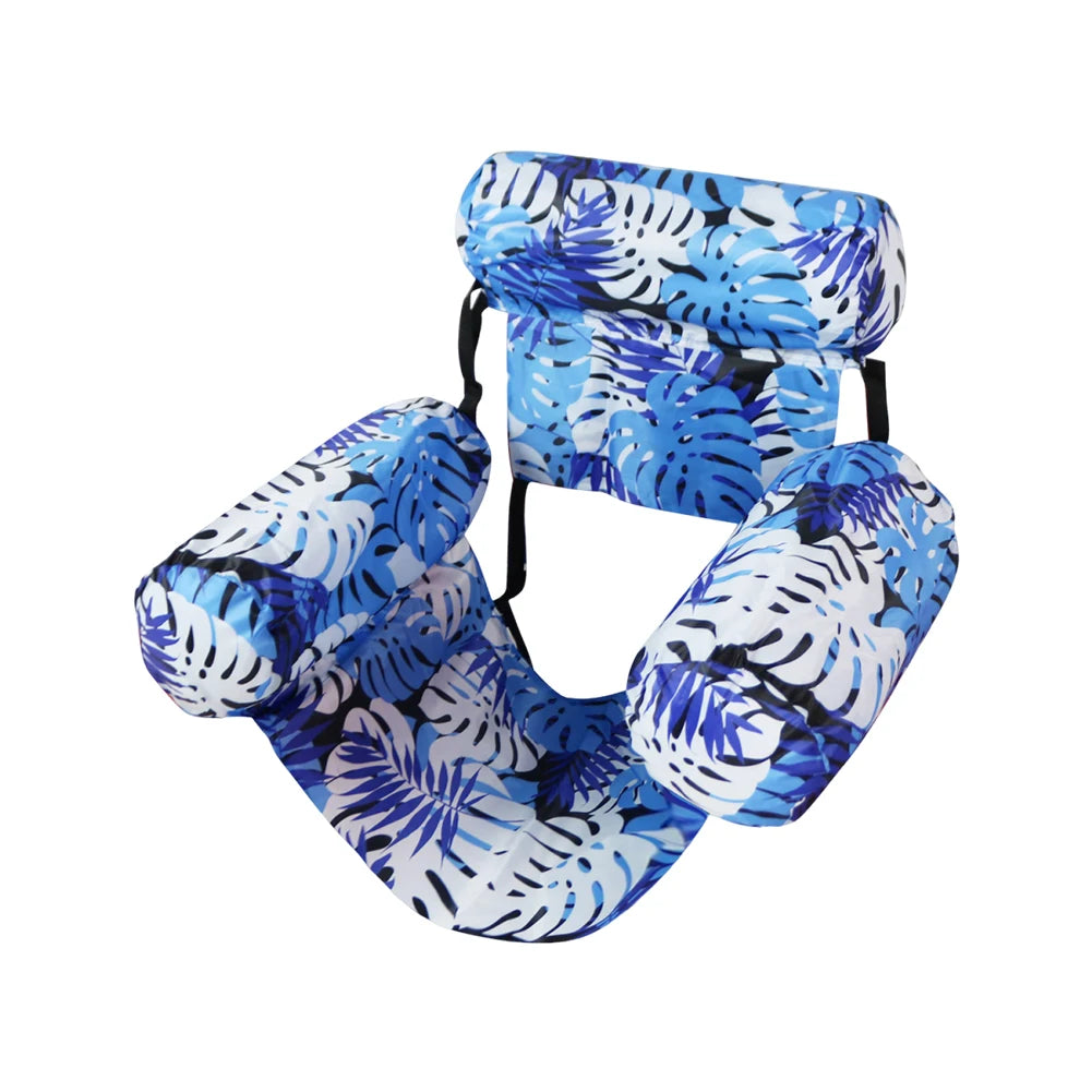 Inflatable Pool Float Floating Lounger Chair Leakproof Pool Lounge Float with Arm & Backrest Water Hammock for Pool Lake Beach