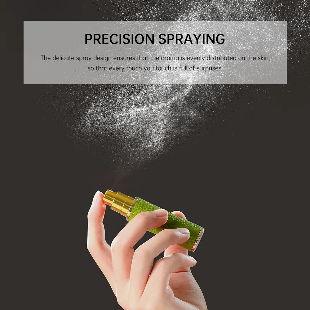 8ml Magnetic Leather Perfume Atomizer – Portable Refillable Travel Cologne Spray Bottle