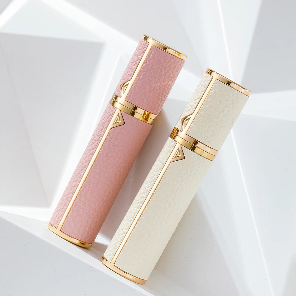 8ml Magnetic Leather Perfume Atomizer – Portable Refillable Travel Cologne Spray Bottle