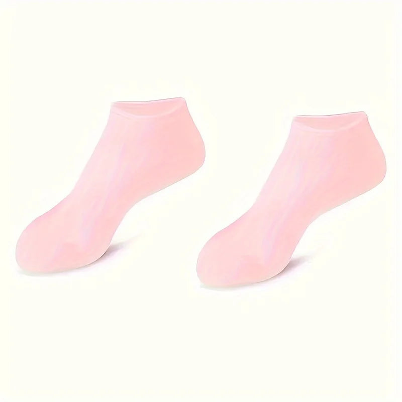 1 Pair Silicone Gel Moisturizing Socks Dry Cracked Feet Repair Heel Care Tool