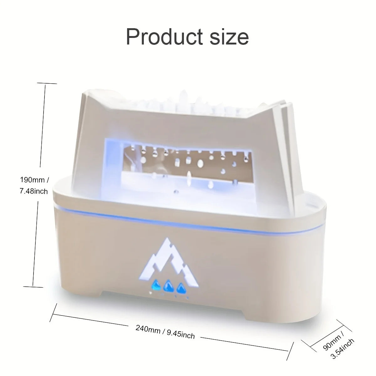 10.14oz Rain Cloud Flame Aroma Diffuser | Water Drop Sound & Essential Oil Humidifier