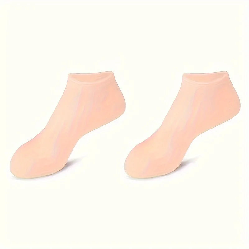 1 Pair Silicone Gel Moisturizing Socks Dry Cracked Feet Repair Heel Care Tool