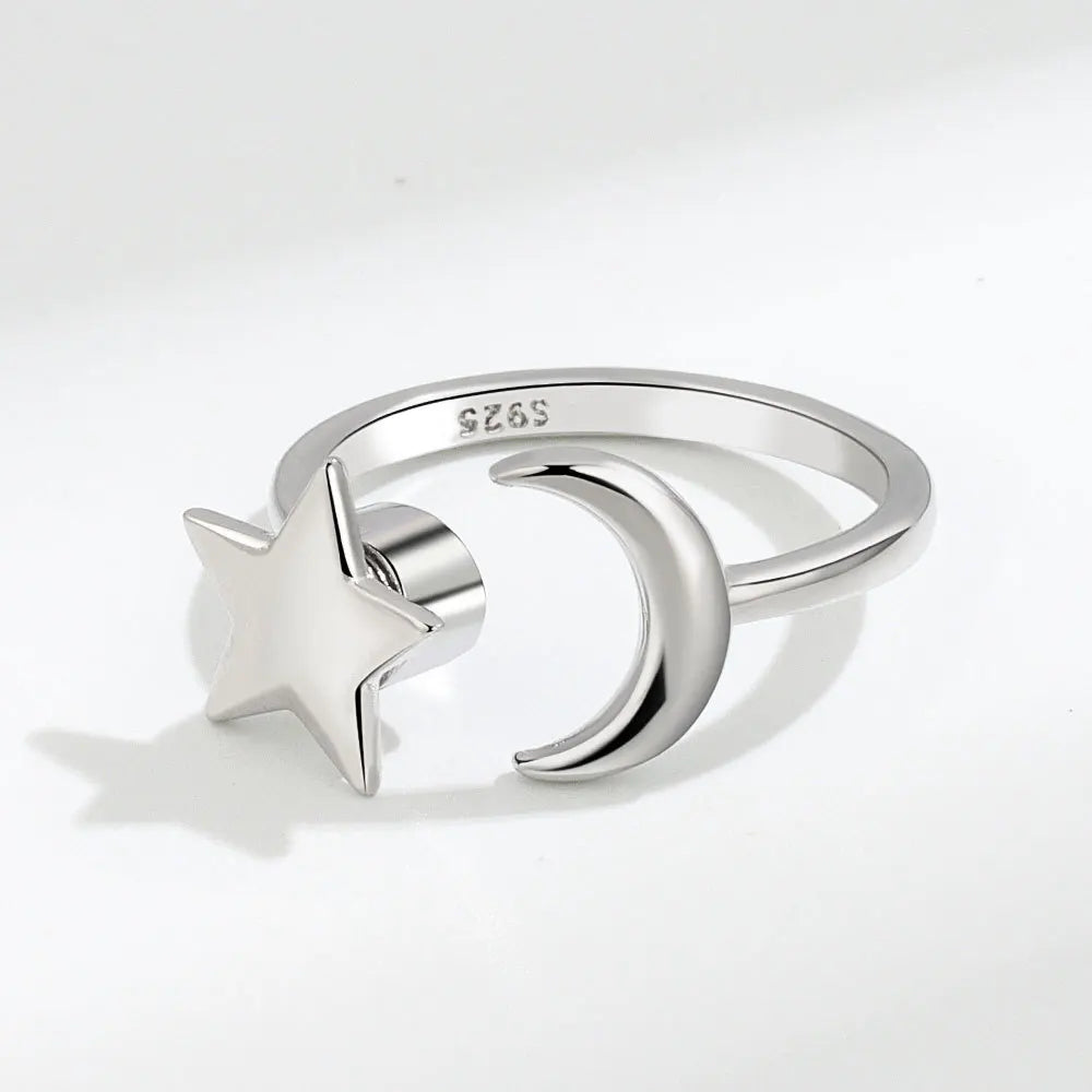 925 Sterling Silver Rotatable Sunflower Ring