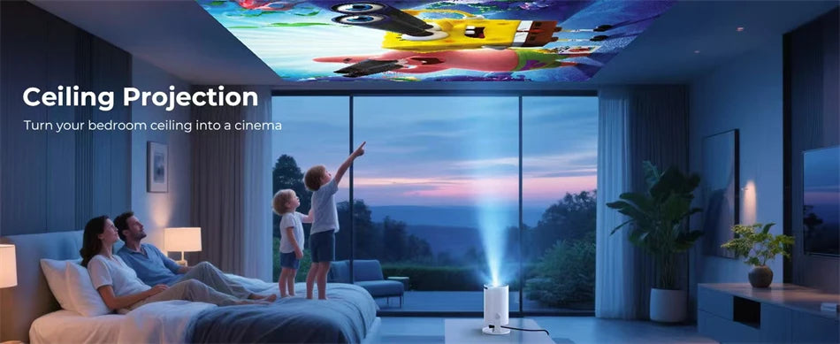 HY300 4K Mini Projector – Android 11 WiFi6 Portable Cinema