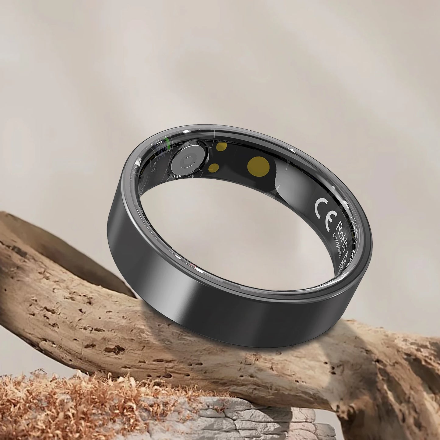 Smart Ring with Integrated Touch Display | Stainless Steel Multi-Sport & Health Tracker