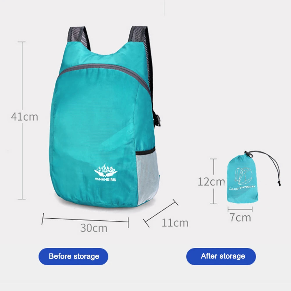 Lightweight Foldable Outdoor Travel Backpack – Waterproof Hiking Daypack for Sports & Travel