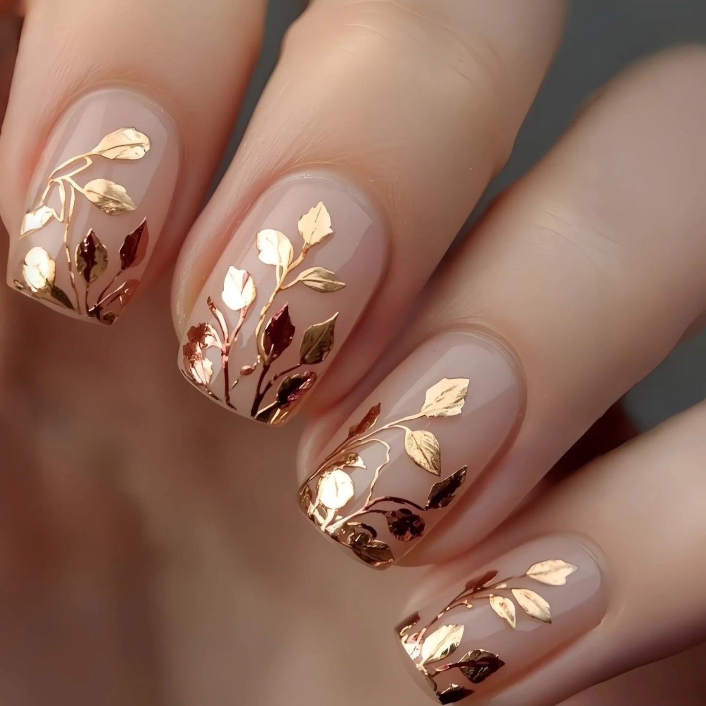 24pcs Simple French Press on Nails Tips Love Stripe Design Short Square False Nails Woman Acrylic Full Cover Nail Art Fake Nail