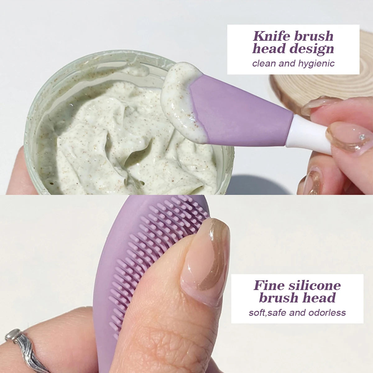 IMAGIC 2-in-1 Silicone Facial Cleansing & Mask Brush – Deep Clean Exfoliator for Pores & Blackheads