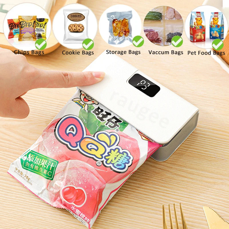 Mini Handheld Heat Bag Sealing Machine Portable Food Saver and Packaging Sealer