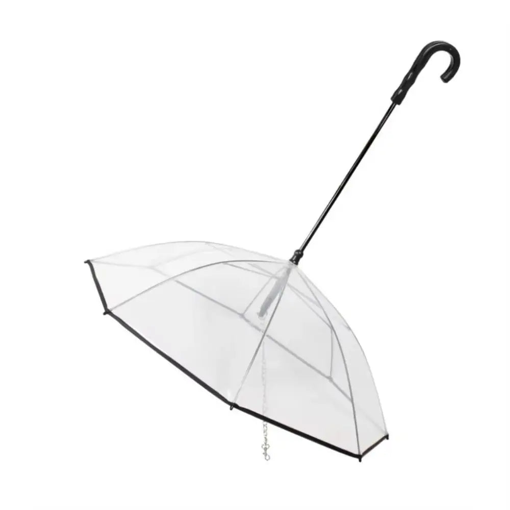 Clear Dog Umbrella with Leash – Adjustable Rainproof Pet Poncho for Rain & Snow