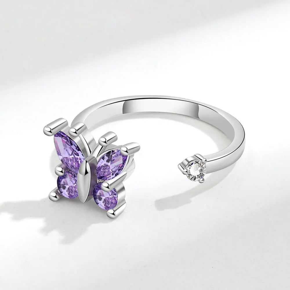 925 Sterling Silver Rotatable Sunflower Ring