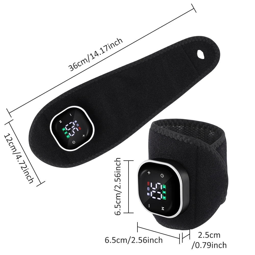 Red Light Therapy Wrist Massager Electric Infrared Heating Pad Vibration Wrap