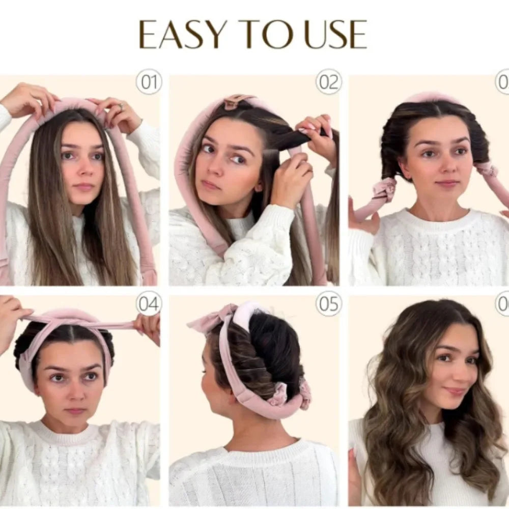Heatless Curling Rod Headband | Silk Lazy Sleeping Hair Curler