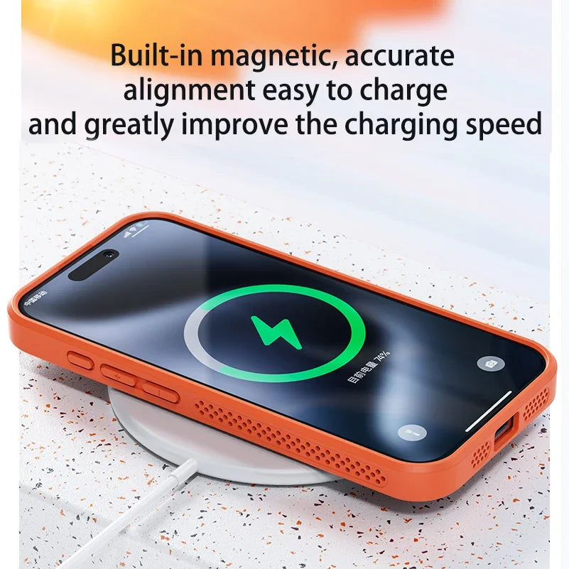 MagSafe Cooling Case for iPhone – Breathable Mesh Hard Cover