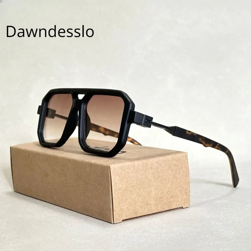 2025 Vintage Fashion Sun Protection Sunglasses for Men Square Shades Retro Flair Sunglasses Womens Trendy Shades Gafas De Sol