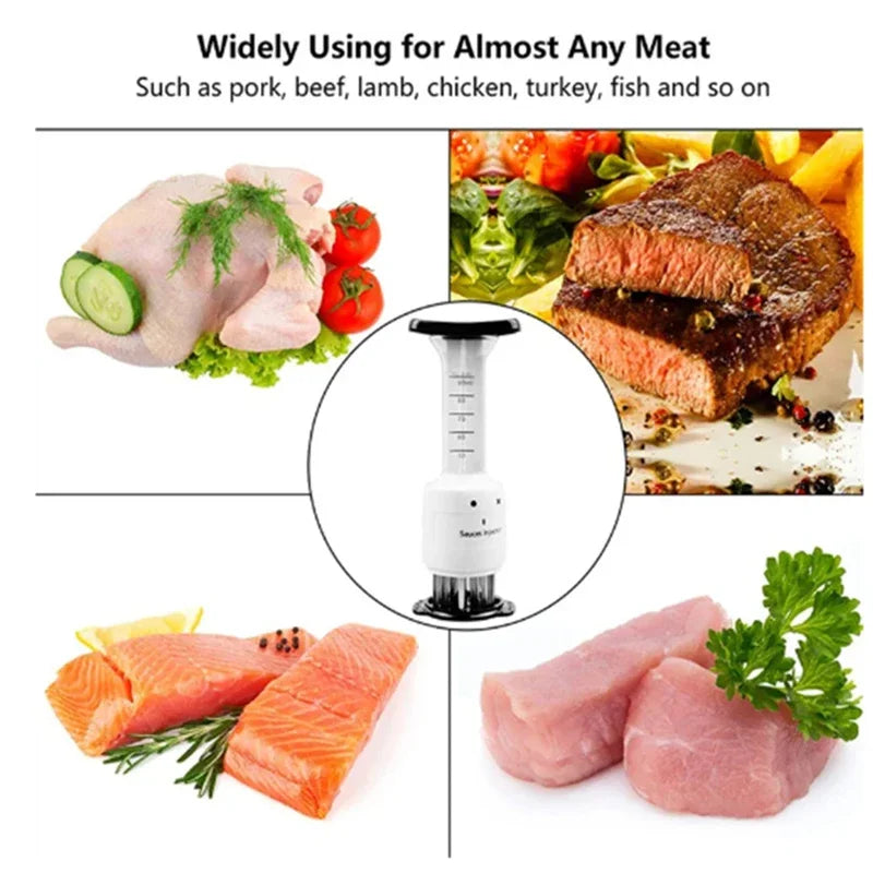2-in-1 Meat Tenderizer & Marinade Injector – BBQ Kitchen Tool