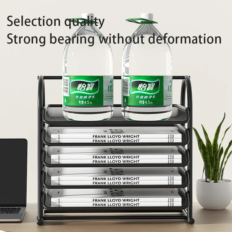 Mesh Paper Organizer Office Desk File Storage Trays Desktop Accessories Holder