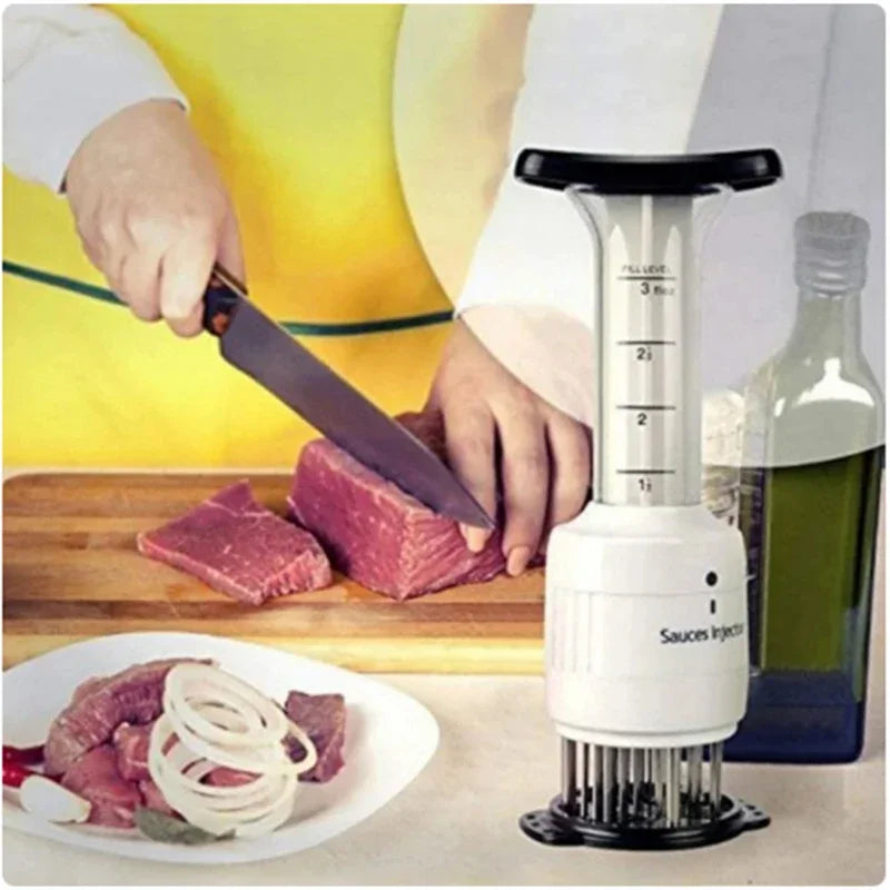 2-in-1 Meat Tenderizer & Marinade Injector – BBQ Kitchen Tool