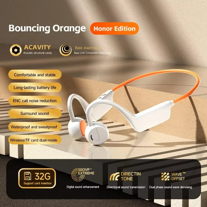 Bone Conduction Headset Wireless Swimming Sports Headphone IPX8 Bluetooth 5.4 With Mic Waterproof Exercise Fitness 2026 NEW