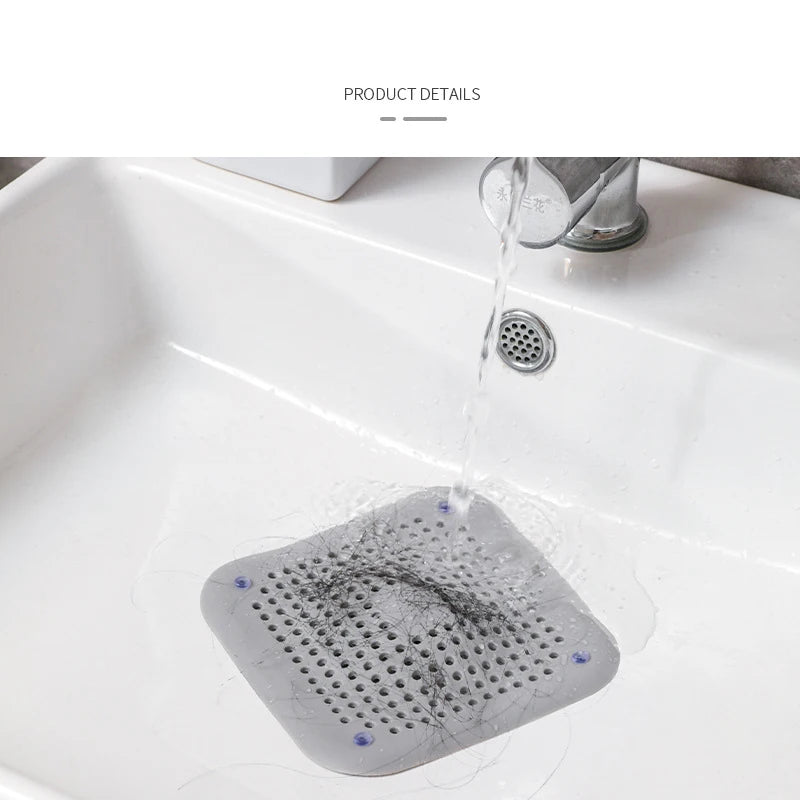 Silicone Sink Strainer Shower Drain Hair Catcher Bathtub Floor Filter Plug Cover