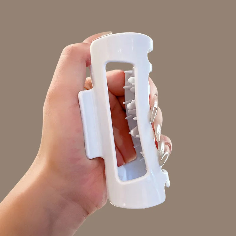 Safe Soft Silicone Shark Clip – Anti-Collision Head Protection & Anti-Fall Hair Claw