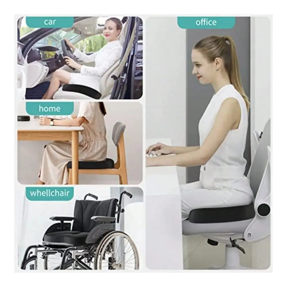 Ergonomic Memory Foam Seat Cushion | Tailbone & Sciatica Pain Relief